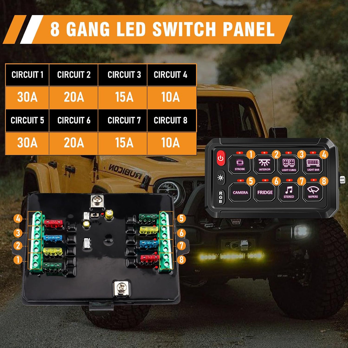 Connected distribution box/switch panel kit – specially designed for motorhomes and campervans - EuroVan - shop