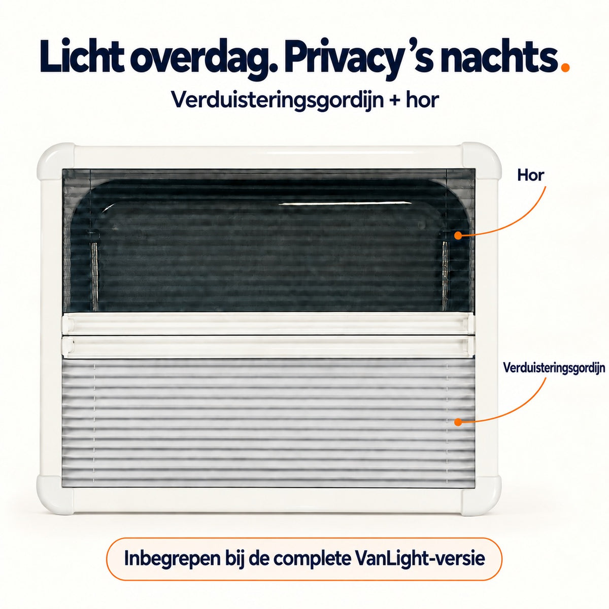 VanLight interior frame with blackout blind and fly screen