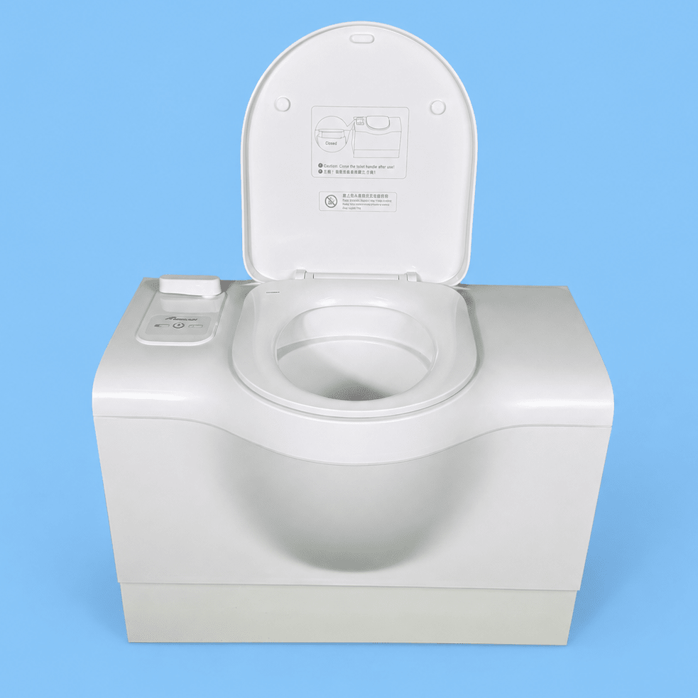 W5001 bench cassette toilet - lid open - EuroVan-shop