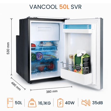 VanCool 50L SVR - 12V compressor fridge for campervans and motorhomes