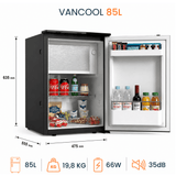 VanCool 85L BCD - 12V compressor fridge for campervans and motorhomes