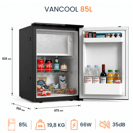 VanCool 85L BCD - 12V compressor fridge for campervans and motorhomes