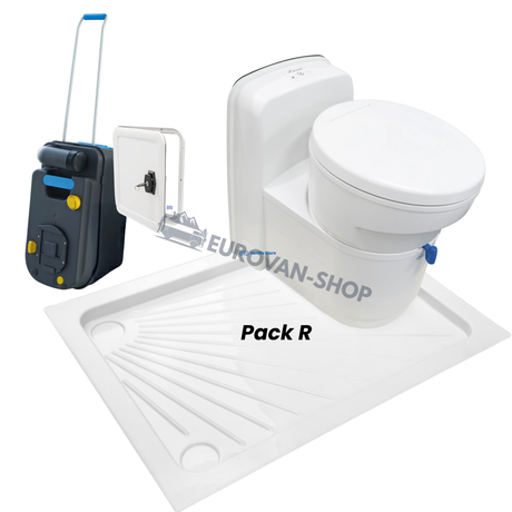 Drehbare kassettentoilette mit 12-V-Spülung - für campervans und wohnmobile