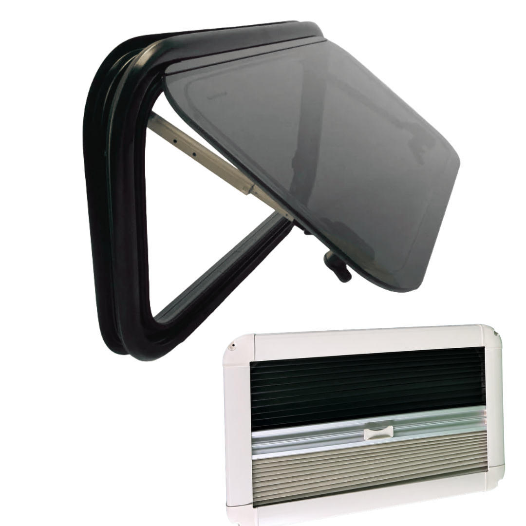 VanShade 500 x 300 - Παράθυρο για τροχόσπιτα και διαμορφωμένο βαν - Με σκίαστρο και σίτα