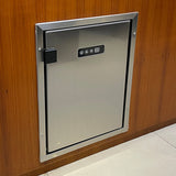 EuroVan 40L compressor fridge built into a van kitchen unit
