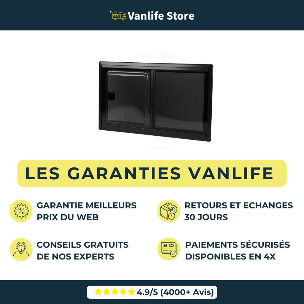 Baie CARBEST RW Style Slide – Fenêtre coulissante universelle pour fourgon et van aménagé - Vanlife - Store