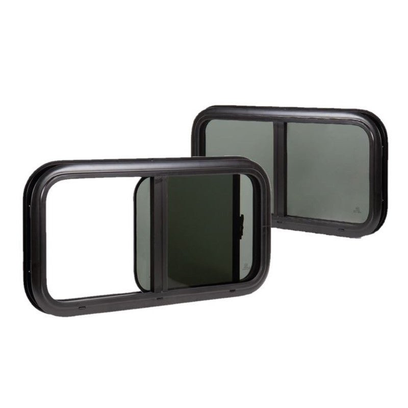 Baie coulissante double vitrage acrylique - Bords Arrondis - Baie seule - Vanlife - Store