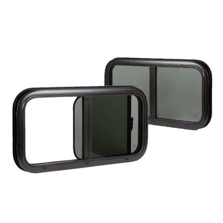 Baie coulissante double vitrage acrylique - Bords Arrondis - Baie seule - Vanlife - Store