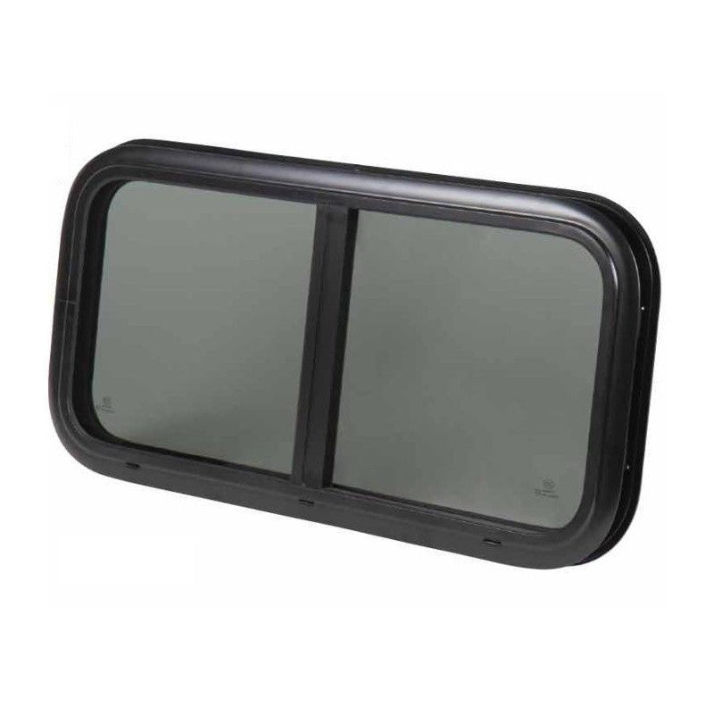 Baie coulissante vitrage acrylique - Bords Arrondis - Avec store et moustiquaire - Vanlife - Store