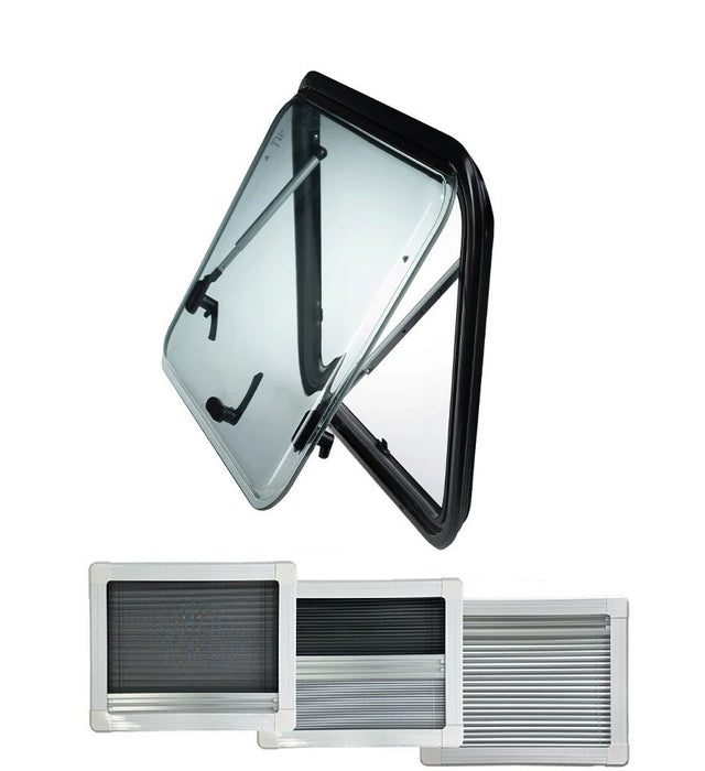 Baie / fenetre camping car et van aménagé - avec store et moustiquaire - double vitrage acrylique (VASP 43R) - Vanlife Store