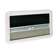 White inner frame with pleated blackout blind and mosquito net for campervan windows - EuroVan-shop