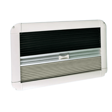White inner frame with pleated blackout blind and mosquito net for campervan windows - EuroVan-shop
