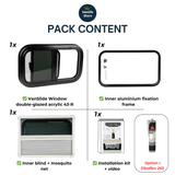 Baie VanSlide - Fenêtre pour camping - car et vans aménagés avec store et moustiquaire - Vanlife - Store