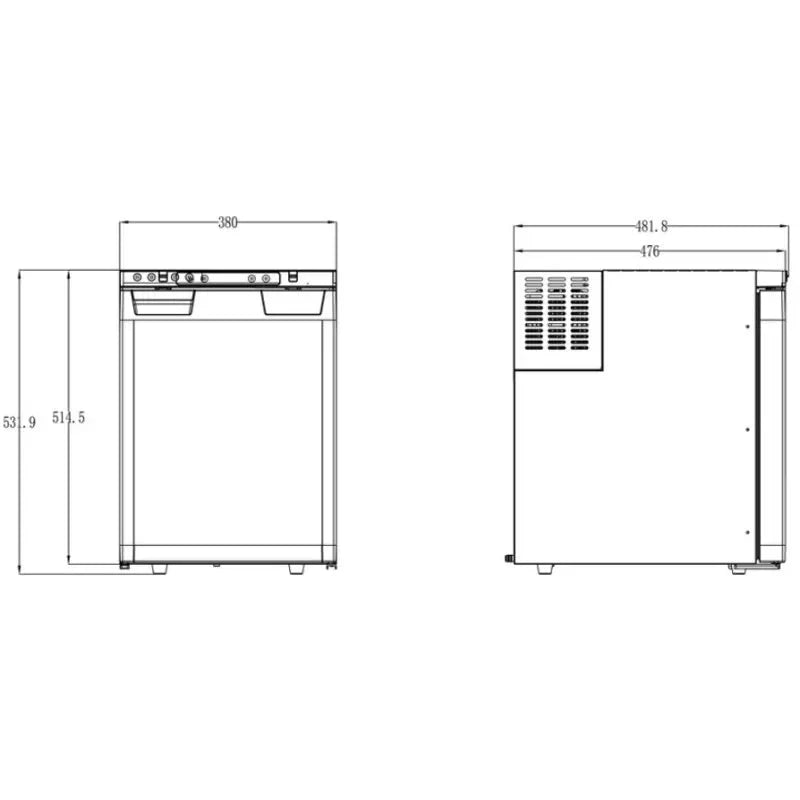 CARBEST Réfrigérateur LR50L - Frigo à compression 12V spécial vans aménagés et camping - car - Vanlife - Store
