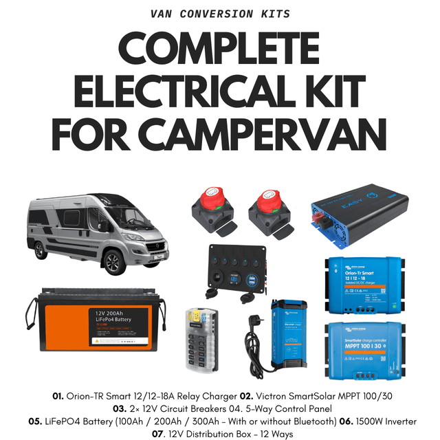 COMPLETE ELECTRICAL KIT FOR CONVERTED VAN (With diagram) - EuroVan - shop