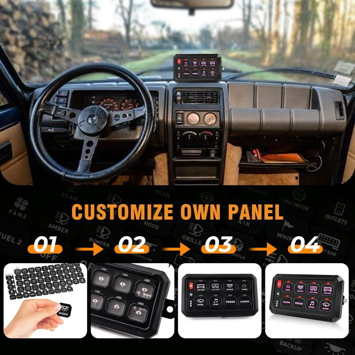 Connected distribution box/switch panel kit – specially designed for motorhomes and campervans - EuroVan - shop