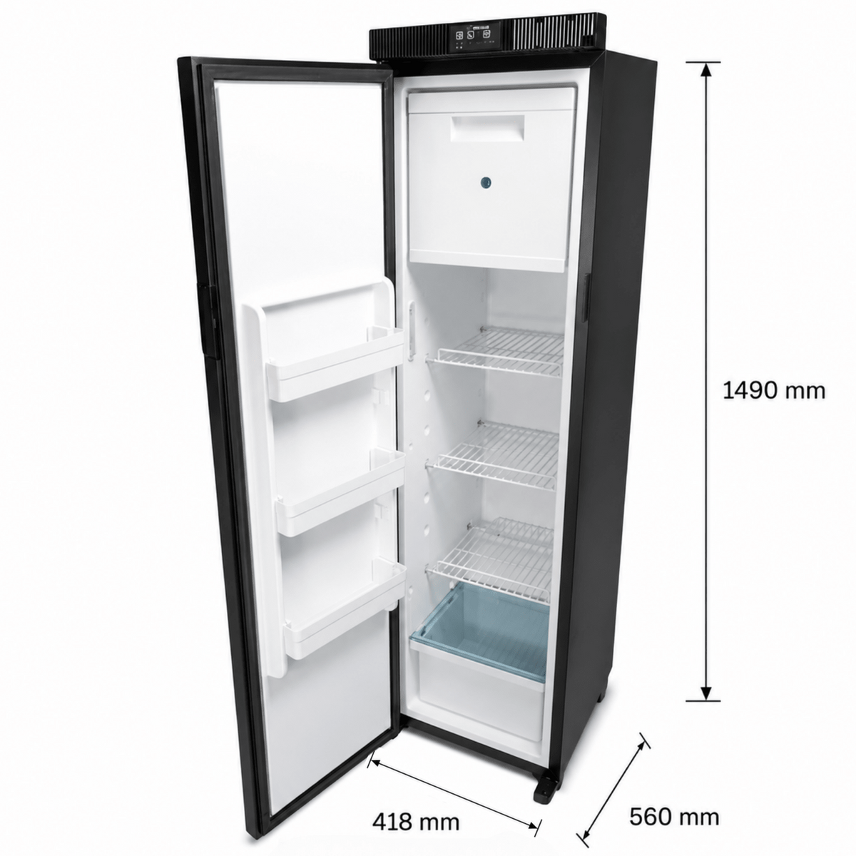 EuroVan 150L Slim fridge freezer 12/24V