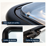 VanLight details: acrylic double glazing, aluminium frame and secure latches
