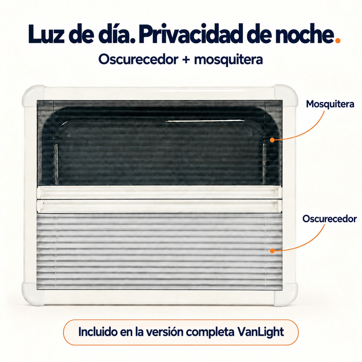 VanLight interior frame with blackout blind and fly screen