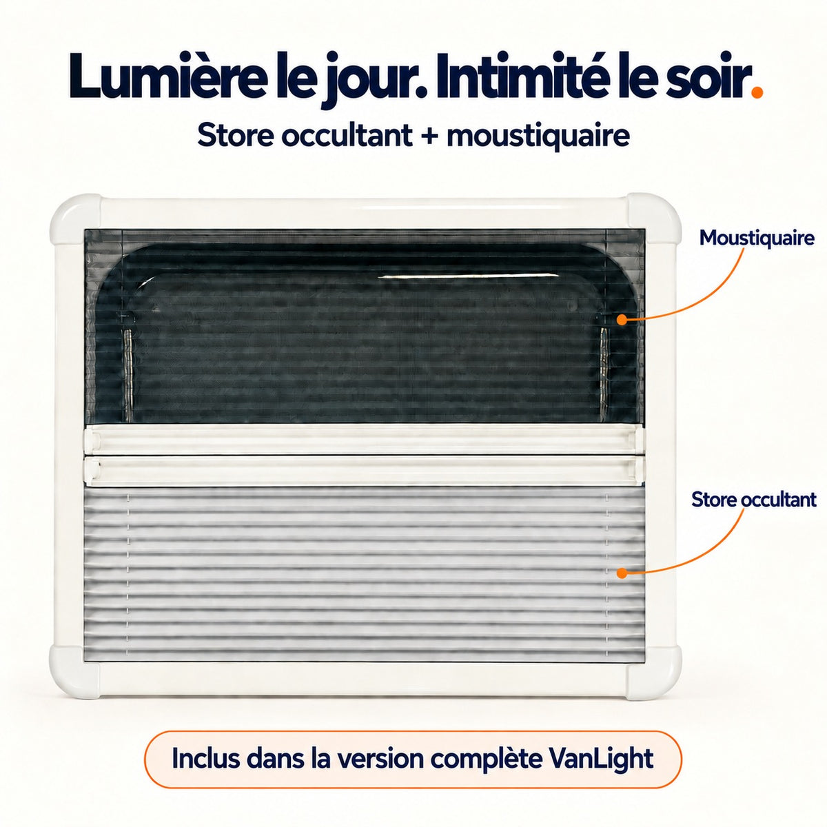 VanLight interior frame with blackout blind and fly screen