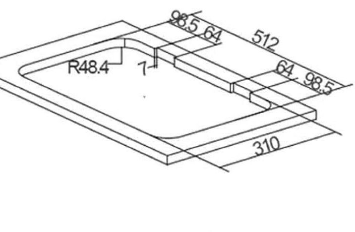 Combined Sink & Single Gas Burner 53x32