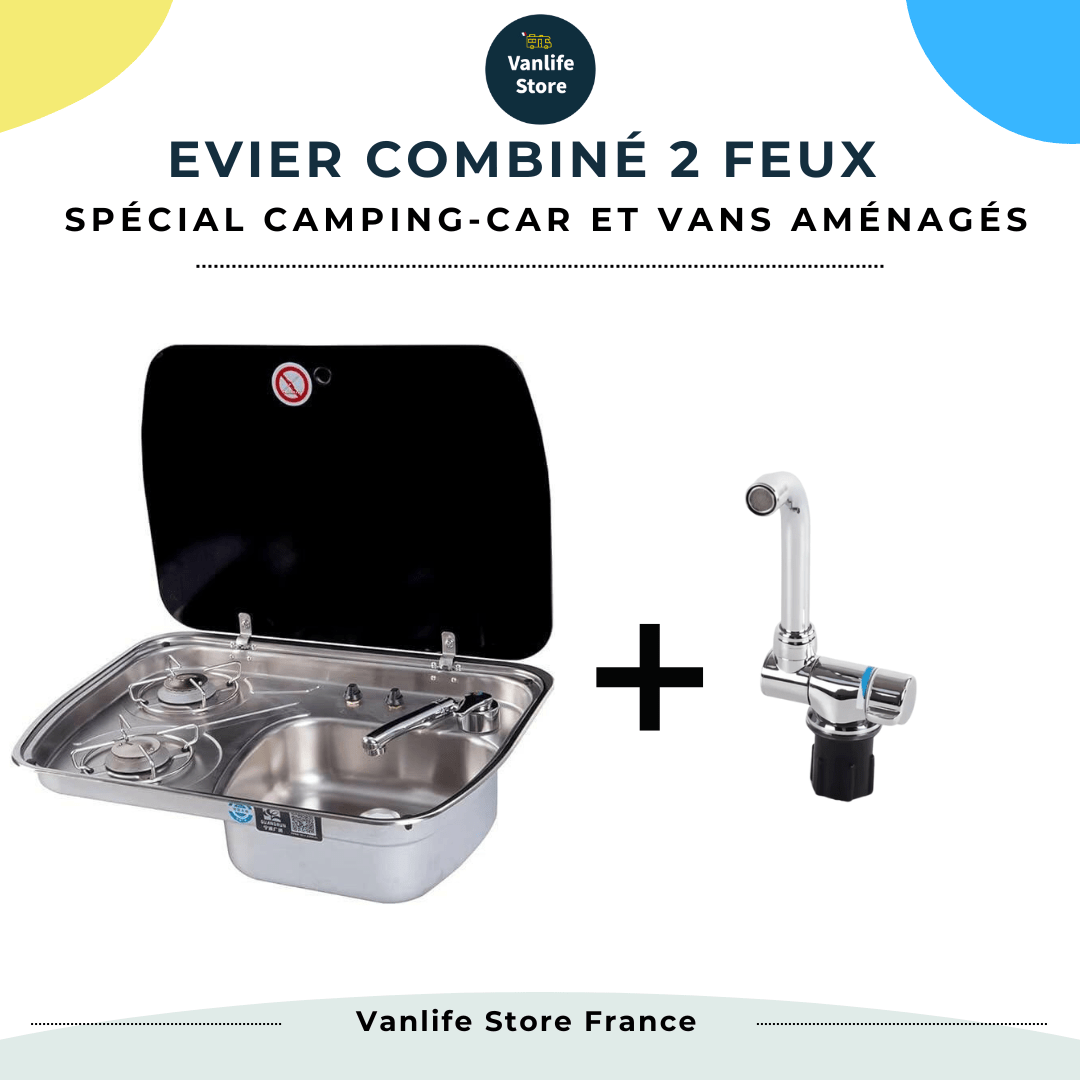 Evier Inox - Combiné 2 feux - Vanlife - Store