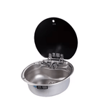 Evier Inox et couvercle verre trempé - Cuve ronde - Vanlife - Store