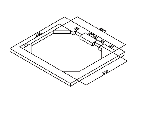 Stainless Steel Sink Black Edition 40x35
