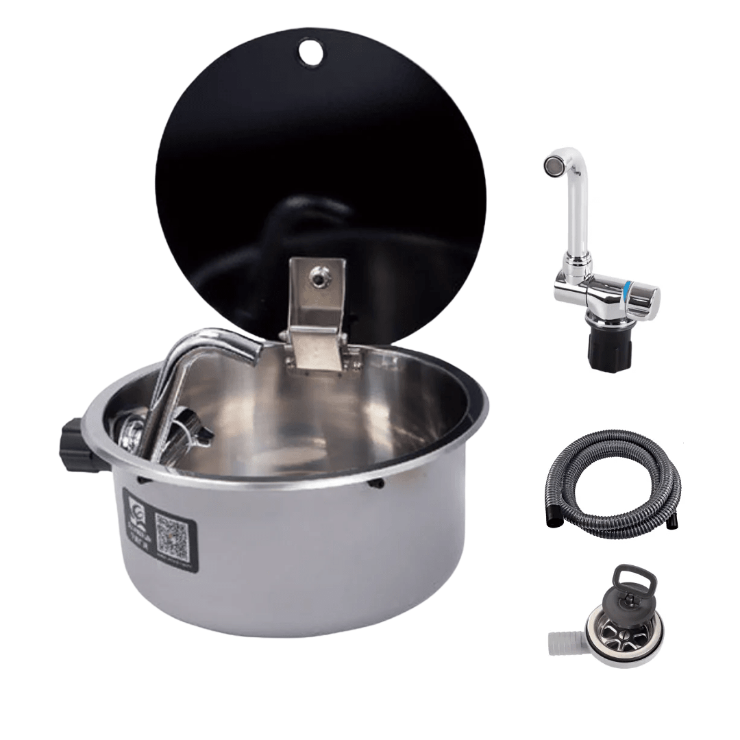 Round Stainless Steel Sink 30cm with tap