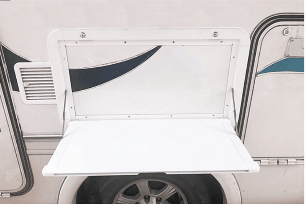 Folding External Table for Motorhome in Aluminum – With Lock - EuroVan - shop