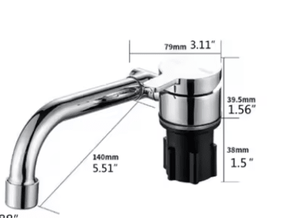 Folding Stainless Steel Tap for Gas Sink Units - EuroVan - shop