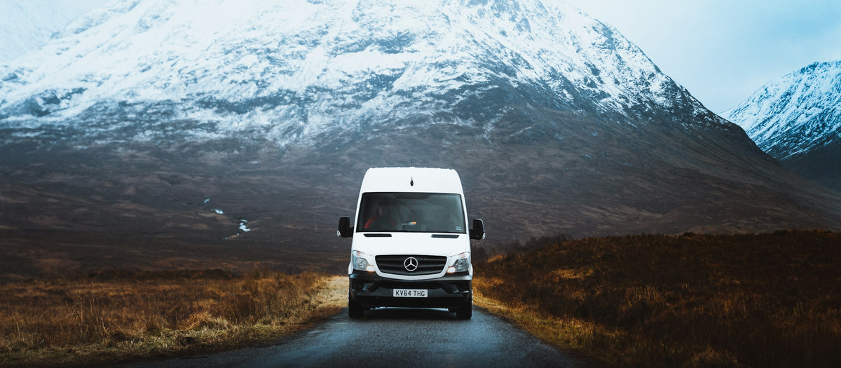 Campervan on a road trip