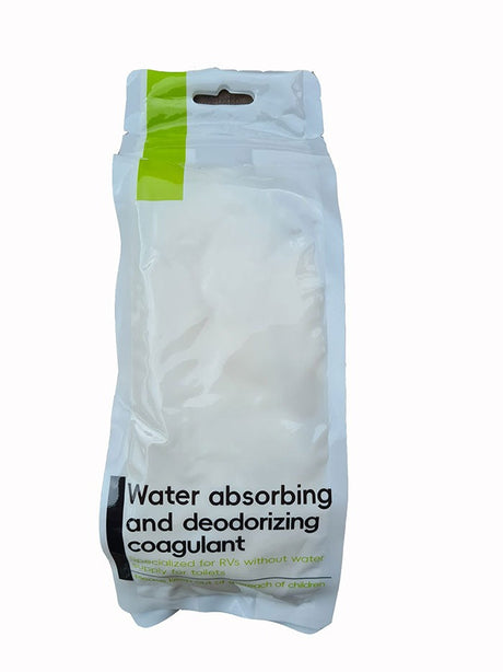 Solidifying agent sachet for the sealed bag toilet - absorbs up to 400 ml