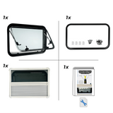 LIGHT window for campervans and motorhomes with blind and mosquito net