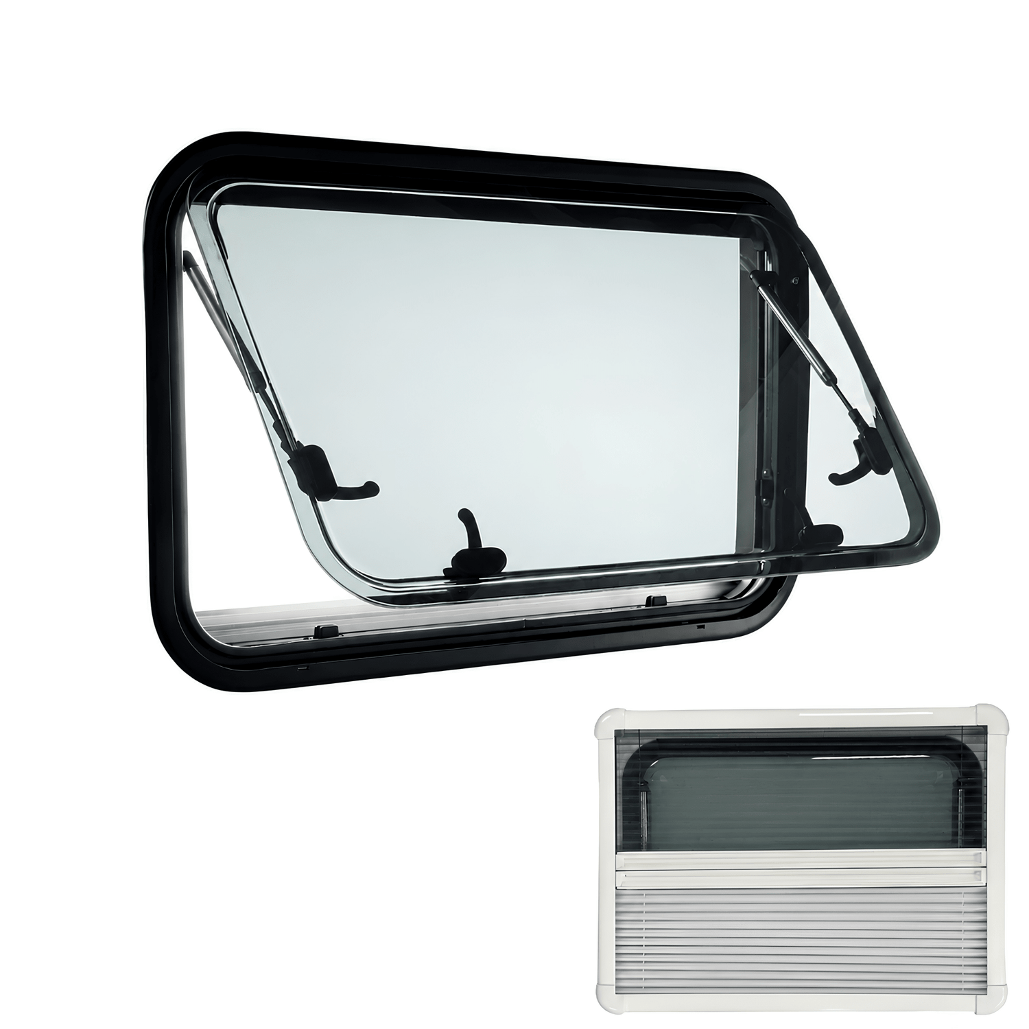 NORDVAN VanLight window for campervans and motorhomes with blind and mosquito net
