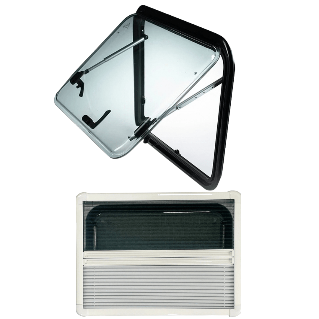 NORDVAN VanLight window for campervans and motorhomes with blind and mosquito net