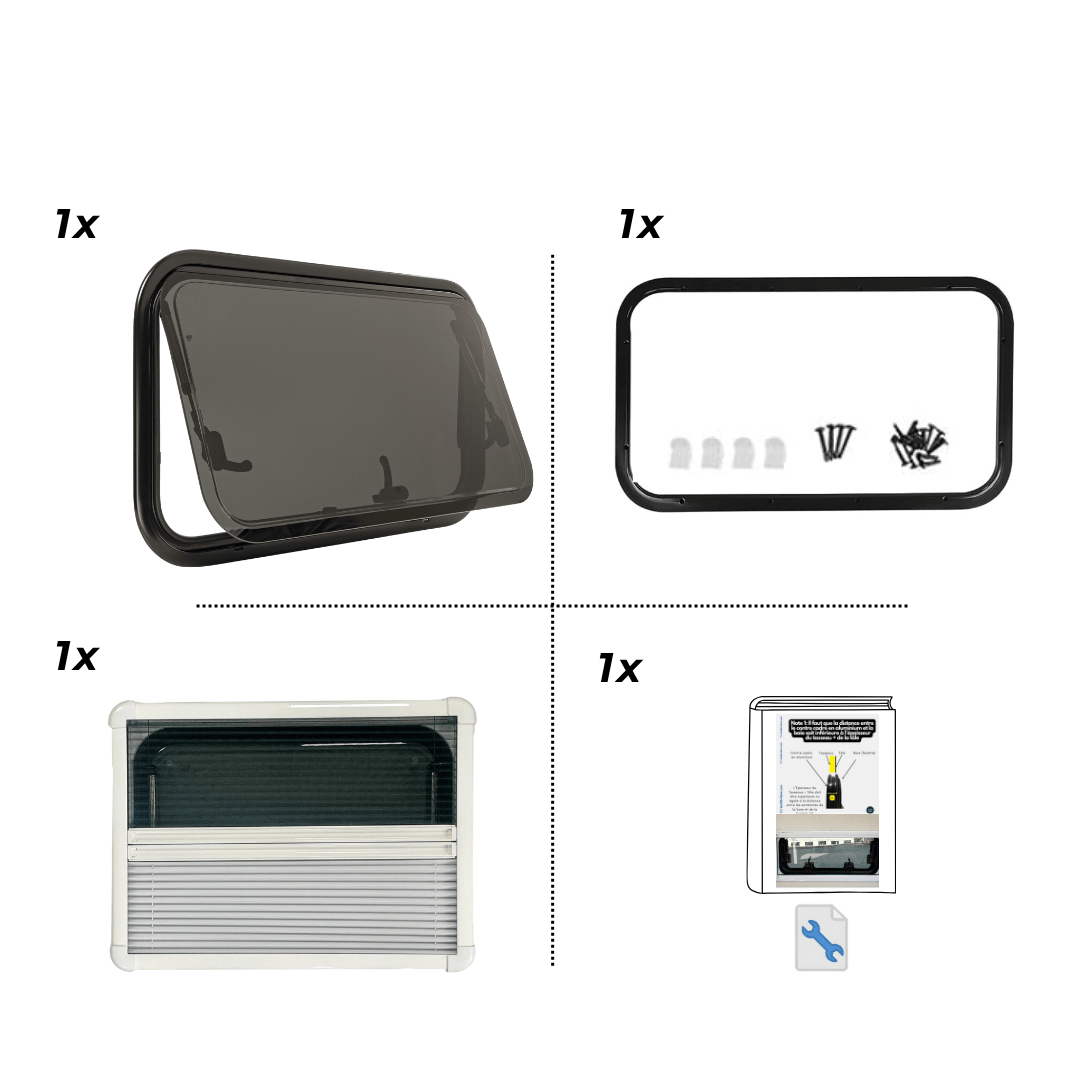 NORDVAN VanShade window for campervans and motorhomes rear door fitment dimensions L2H2 to L4H3