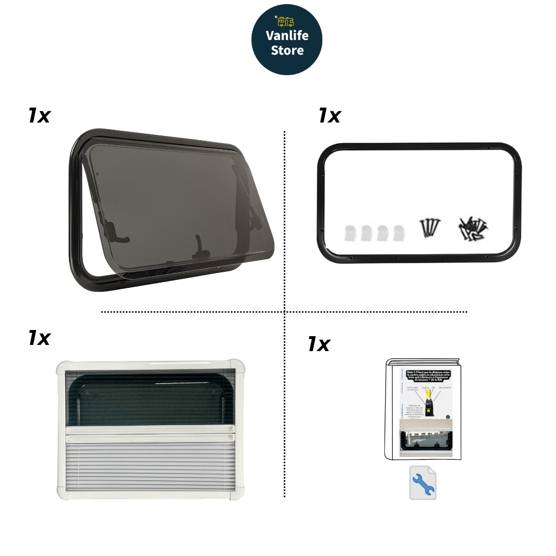 NORDVAN VanShade window for campervans and motorhomes rear door fitment dimensions L2H2 to L4H3