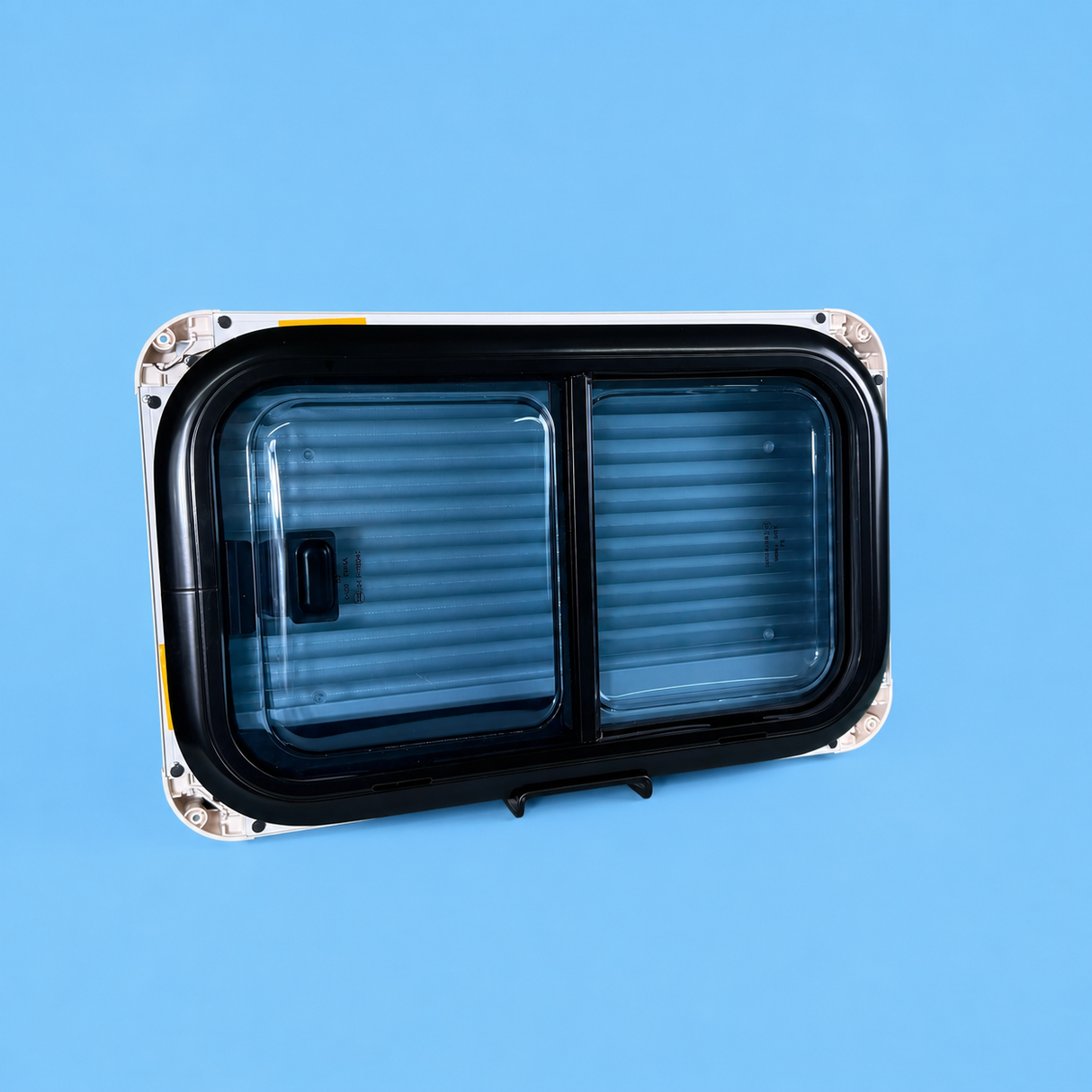 NORDVAN VanSlide+ double-glazed sliding window installed in a campervan