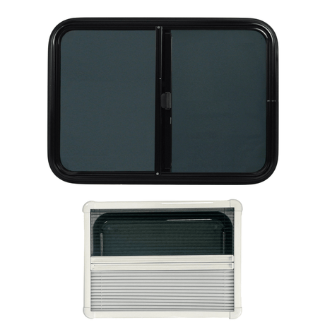 NORDVAN VanSlide campervan motorhome sliding window with blind and mosquito net - view 12