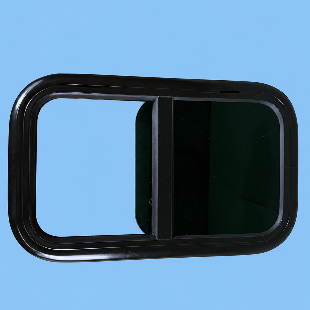 NORDVAN VanSlide sliding window installed in a campervan
