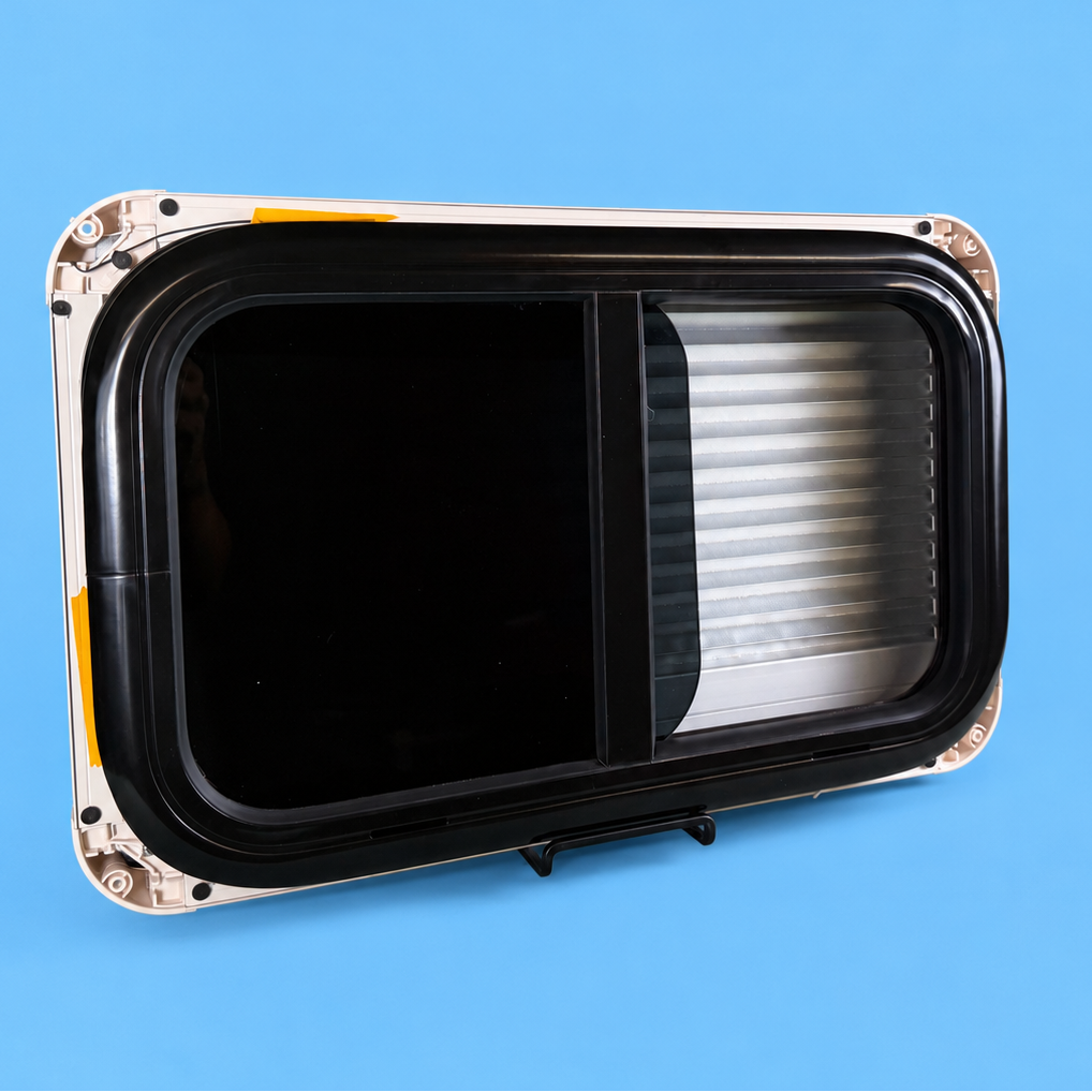 NORDVAN VanSlide sliding window installed in a campervan