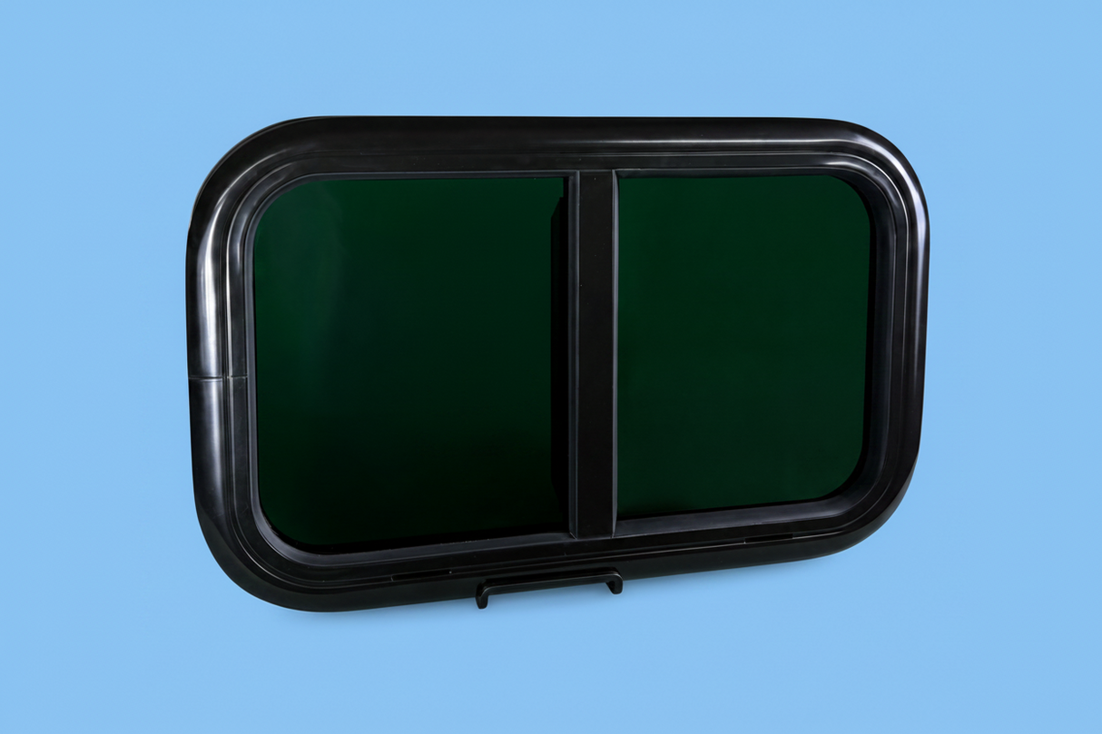 NORDVAN VanSlide sliding window installed in a campervan
