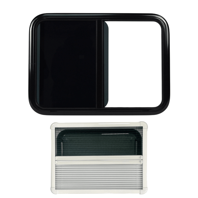 NORDVAN VanSlide sliding window for campervans and motorhomes with blind and mosquito net