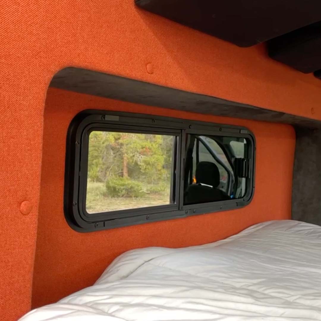 NORDVAN VanSlide sliding window for campervans and motorhomes with blind and mosquito net