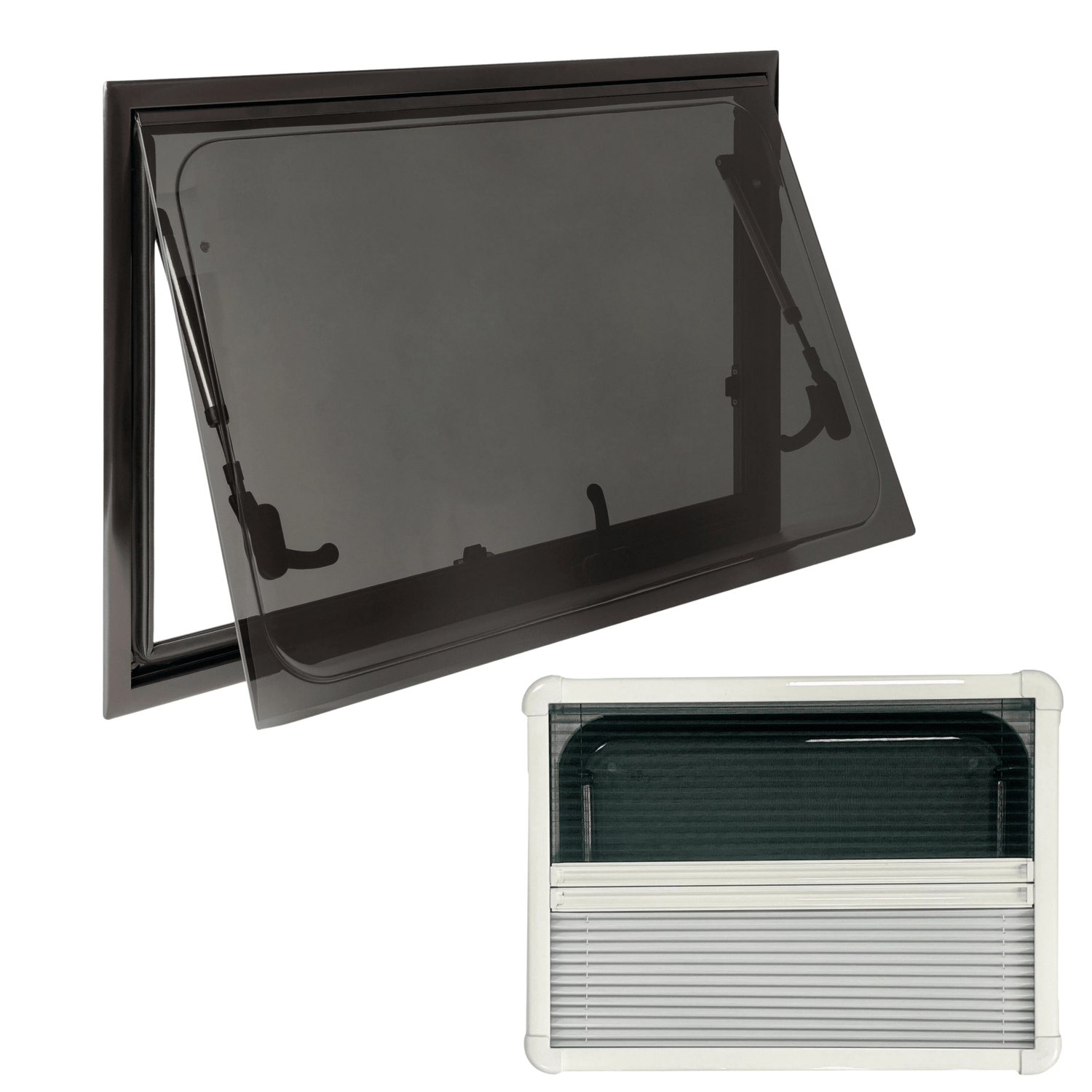 NORDVAN VanSquare window for campervans and motorhomes with blind and mosquito net