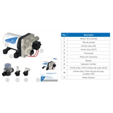 Pompe à pression 12 VDC avec bypass, membrane et pressostat AQUATEC - Vanlife - Store