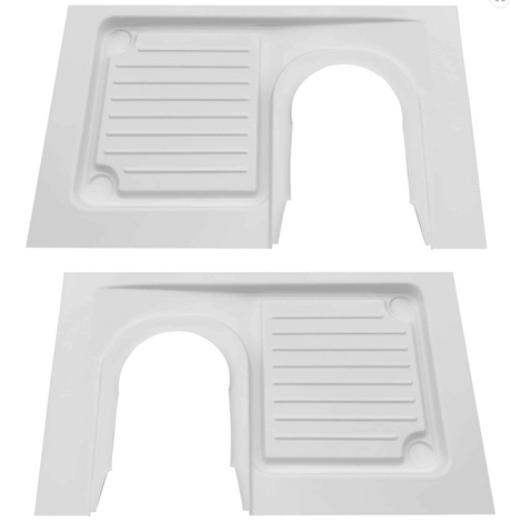 Cădiță de duș pentru toaletă cu casetă și sac - 80x70 cm - pentru autorulote și campervane