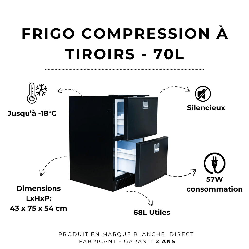 Réfrigérateur / Congélateur à compression BD 70L - Vanlife - Store