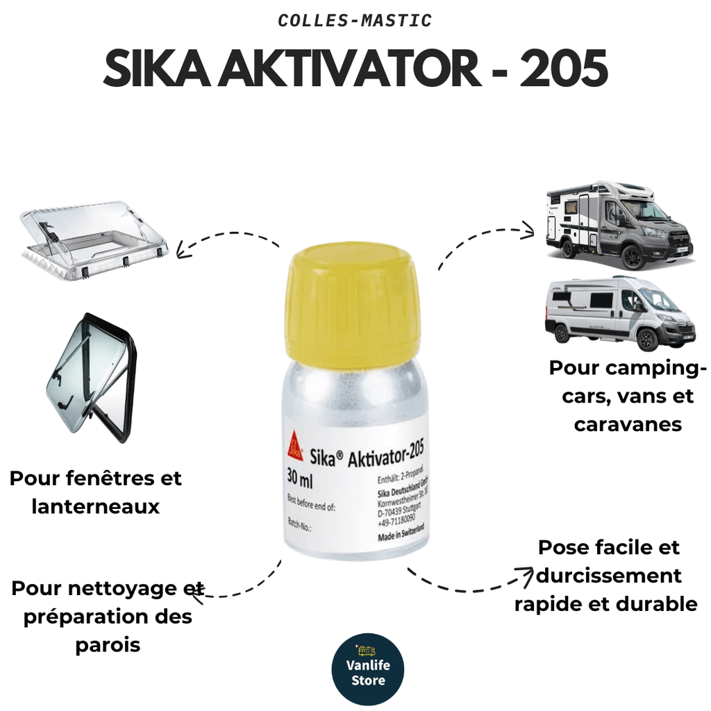 Sika Aktivator - 205 – Primaire de Prétraitement des Surfaces 30 ml - Vanlife - Store